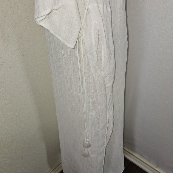 Robin Piccone Michelle Mandarin Collar Cover-Up Caftan Sz S Gauzy, Beach,Casual - Picture 5 of 16